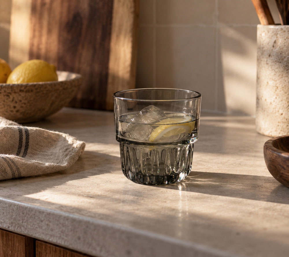 Il Bicchiere Faceted - Grigio Fumo