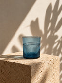 Het Azure Rippled Laag Glas - Blauw