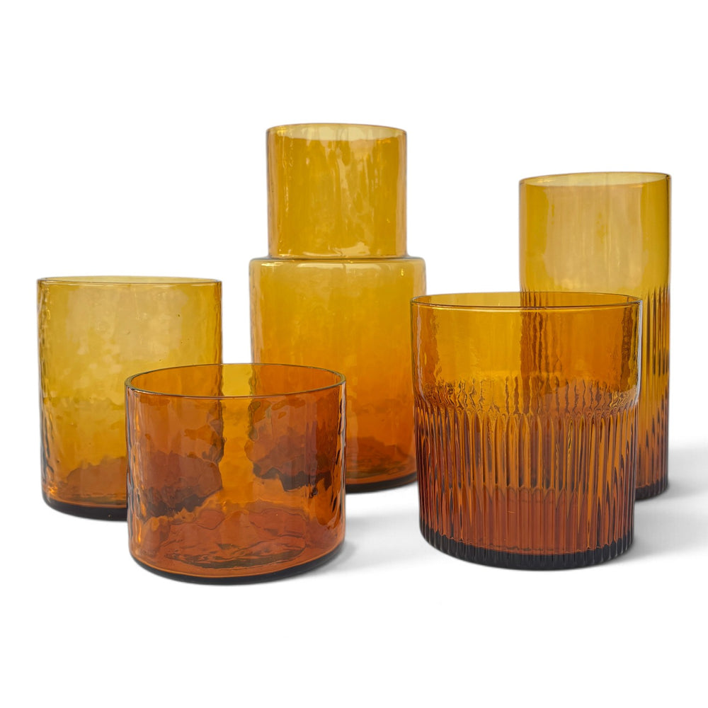 The Amber Hammered High Tumbler - Amber