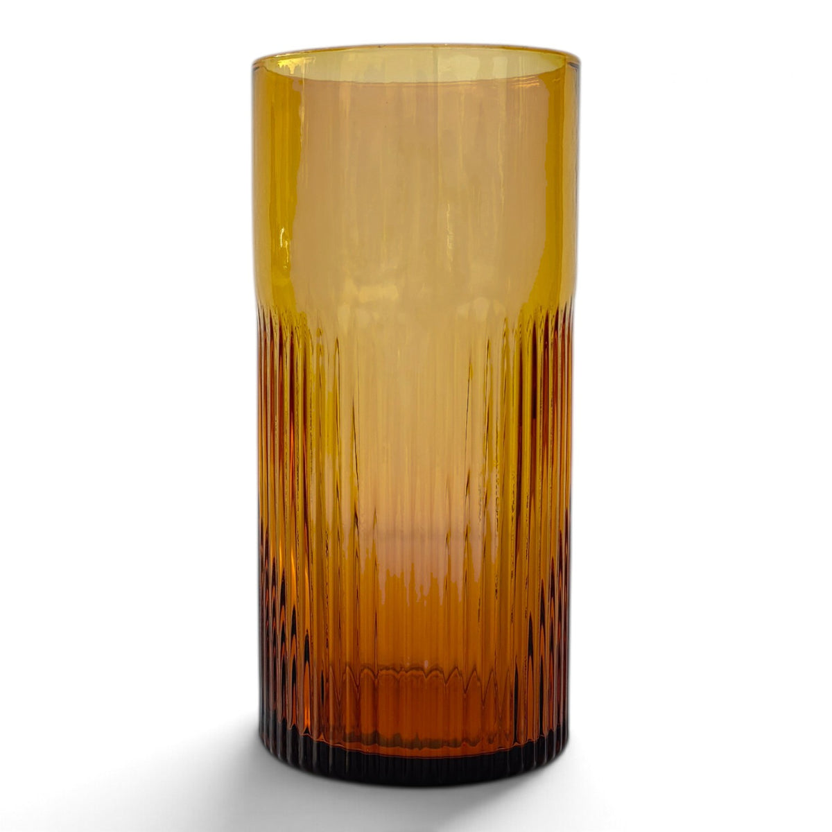 Das Amber Rippled Hohe Glas - Bernstein