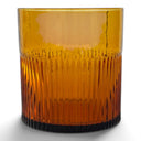 The Amber Rippled Low Tumbler - Amber