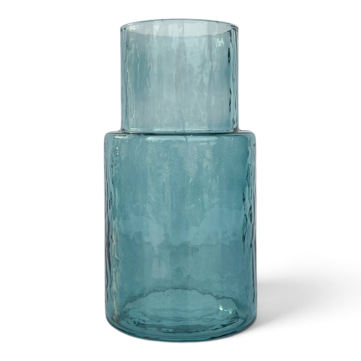 The Azure Hammered Water Carafe - Blue