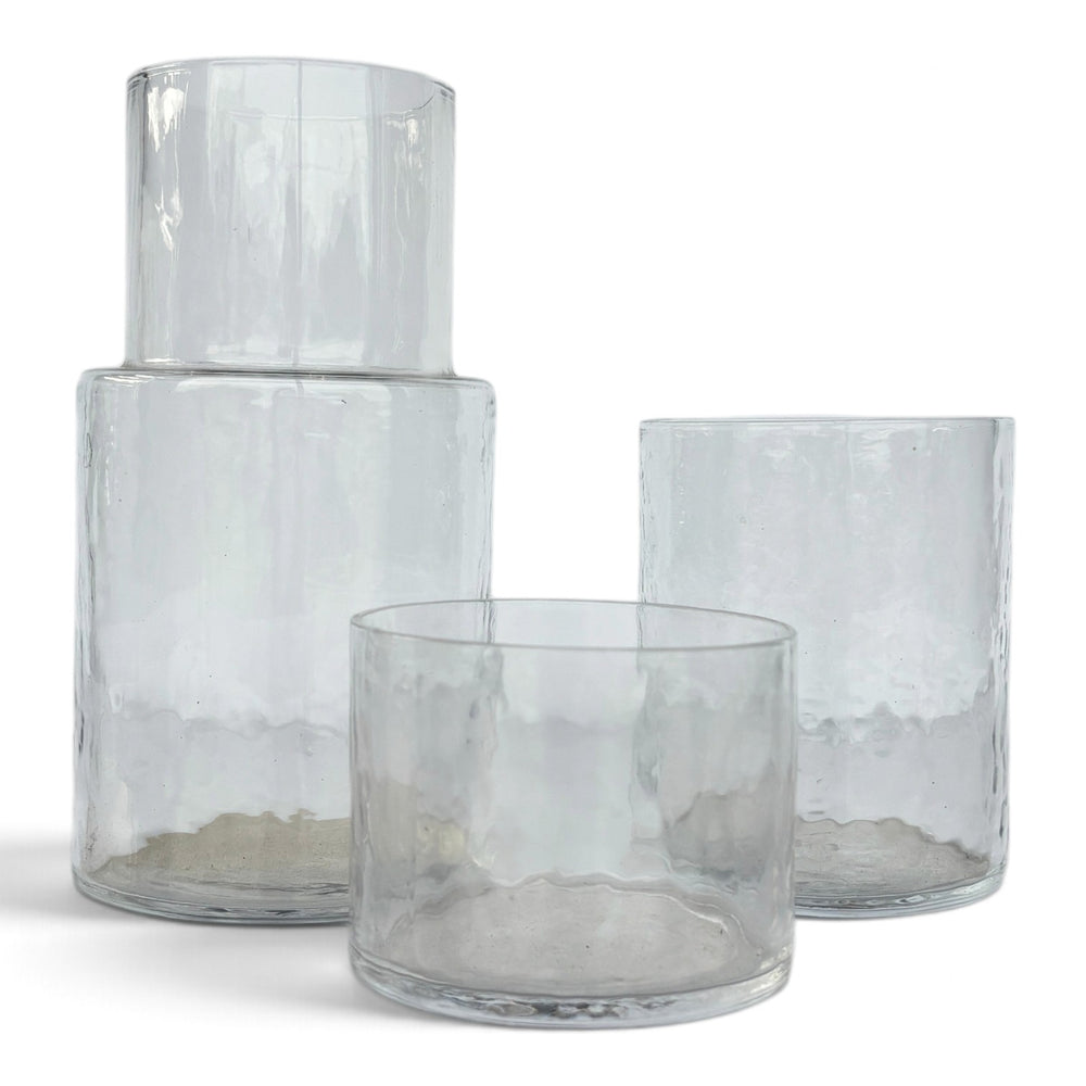 The Clear Hammered High Tumbler - Clear