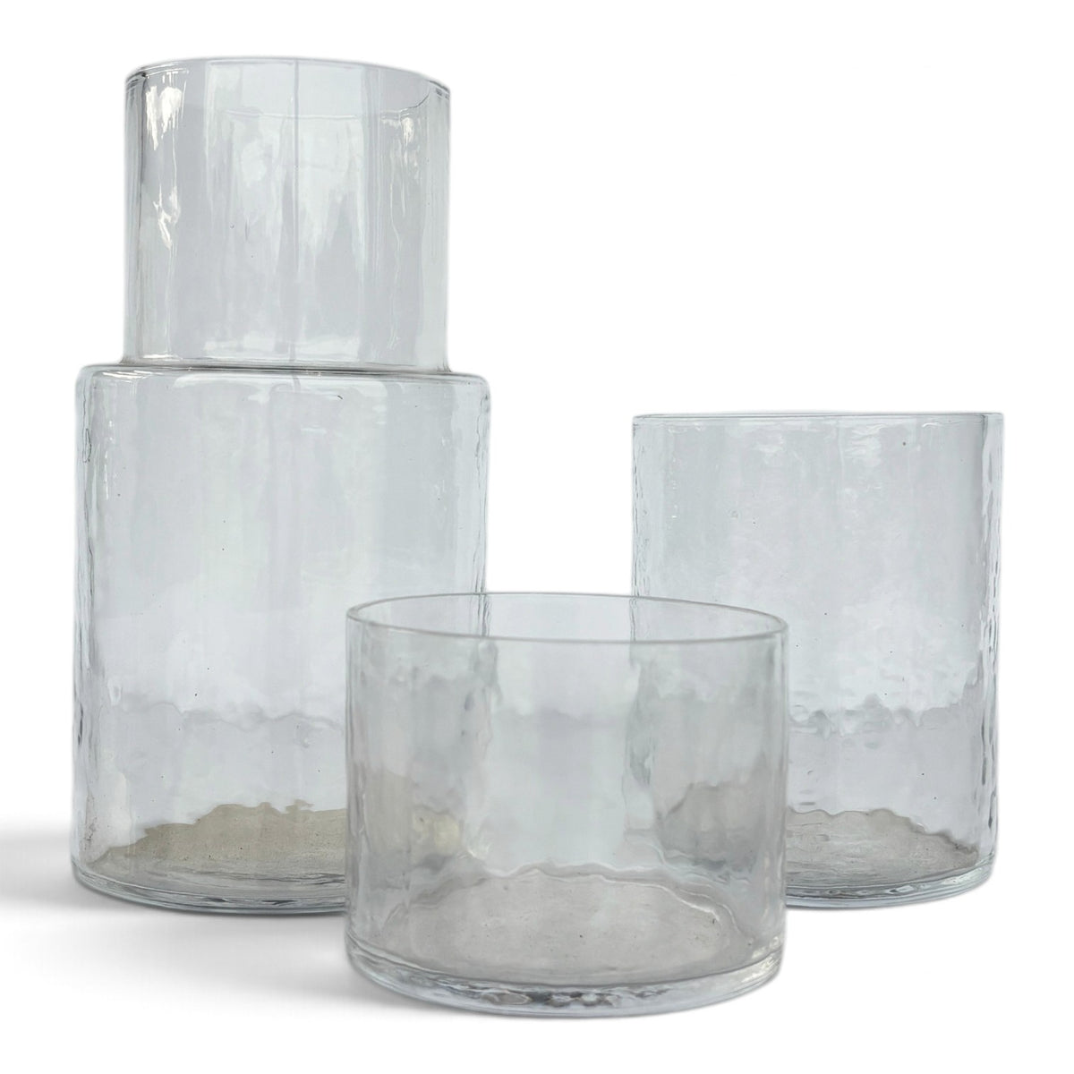The Clear Hammered High Tumbler - Clear