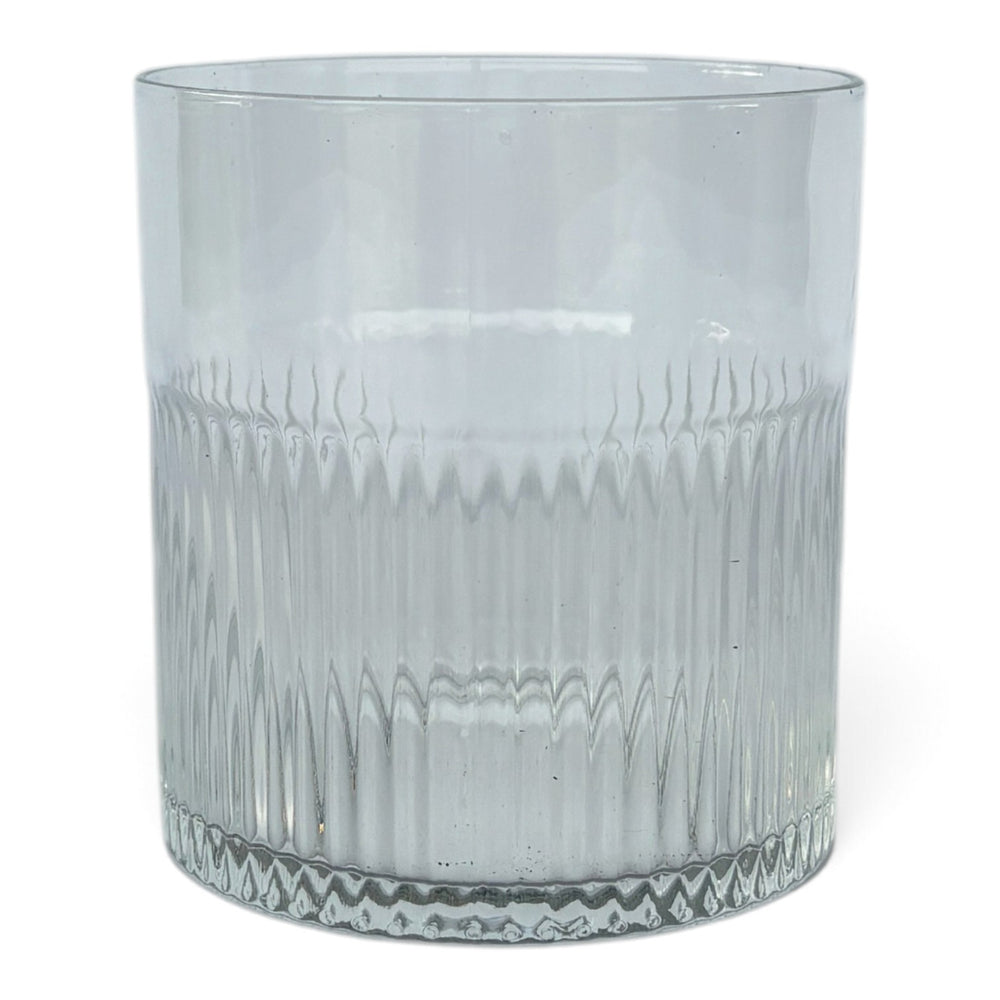 The Clear Rippled Low Tumbler - Clear