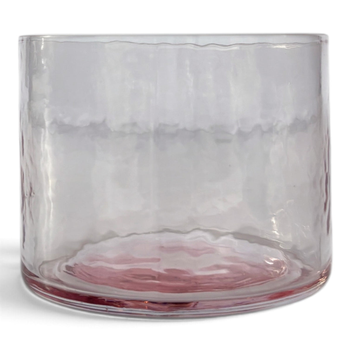 Das Pink Blush Hammered Niedrige Glas - Rosa