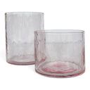 Das Pink Blush Hammered Niedrige Glas - Rosa