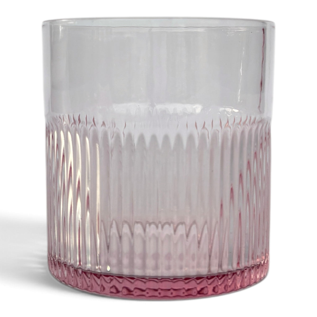Das Pink Blush Rippled Niedrige Glas - Rosa