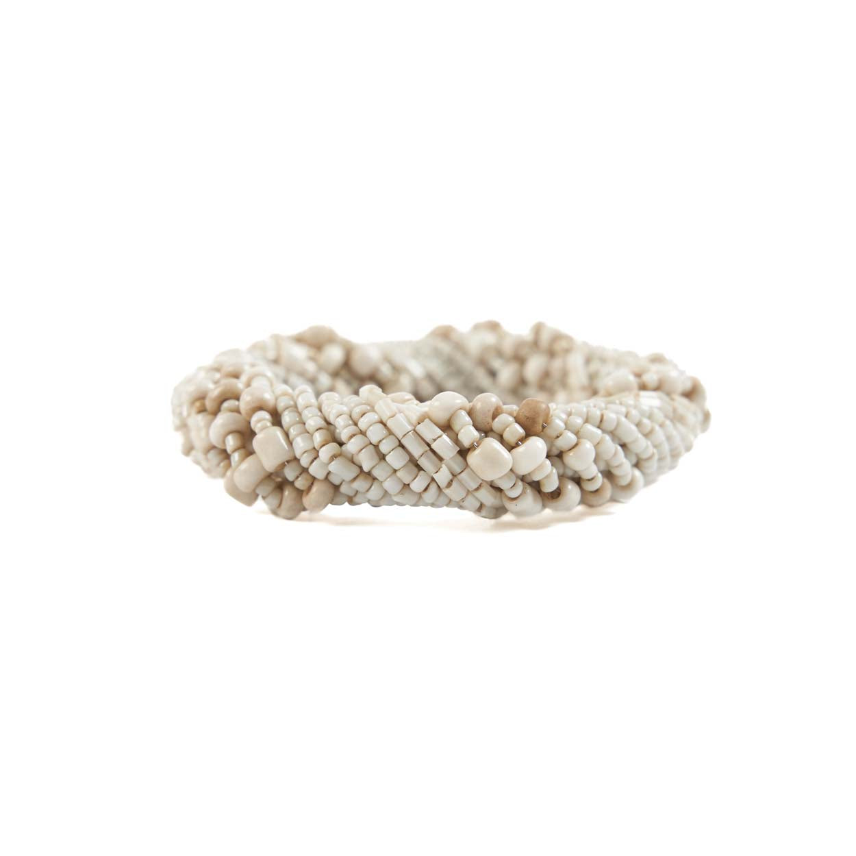 The Beaded Napkin Ring - White