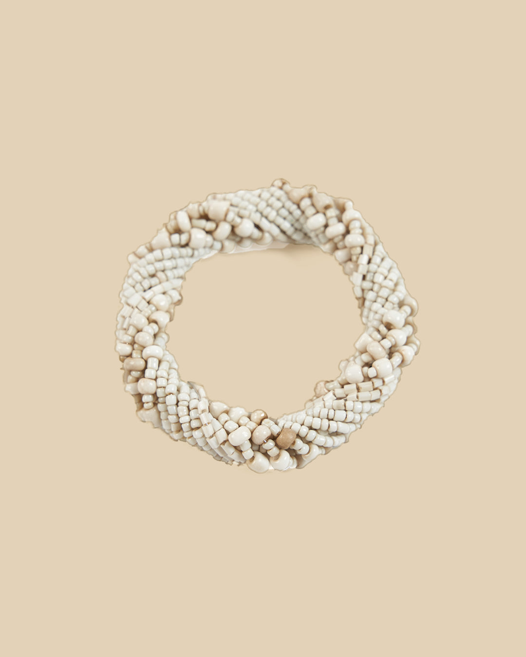 L'Anello Portatovagliolo Beaded - Bianco - Set Di 4