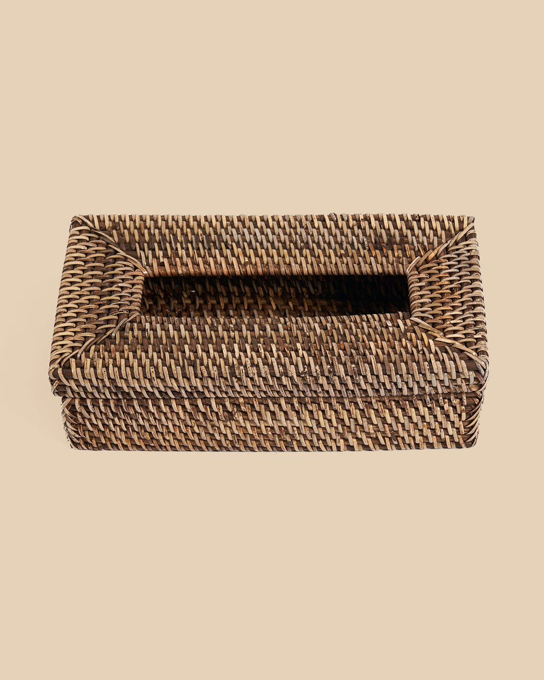 The Rattan Classic Tissue Box - Natural Brown