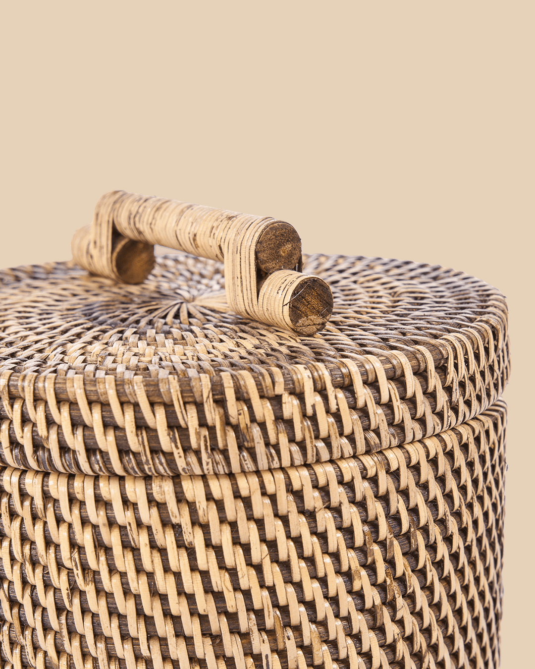 Der Rattan Korb Hoch - Naturbraun