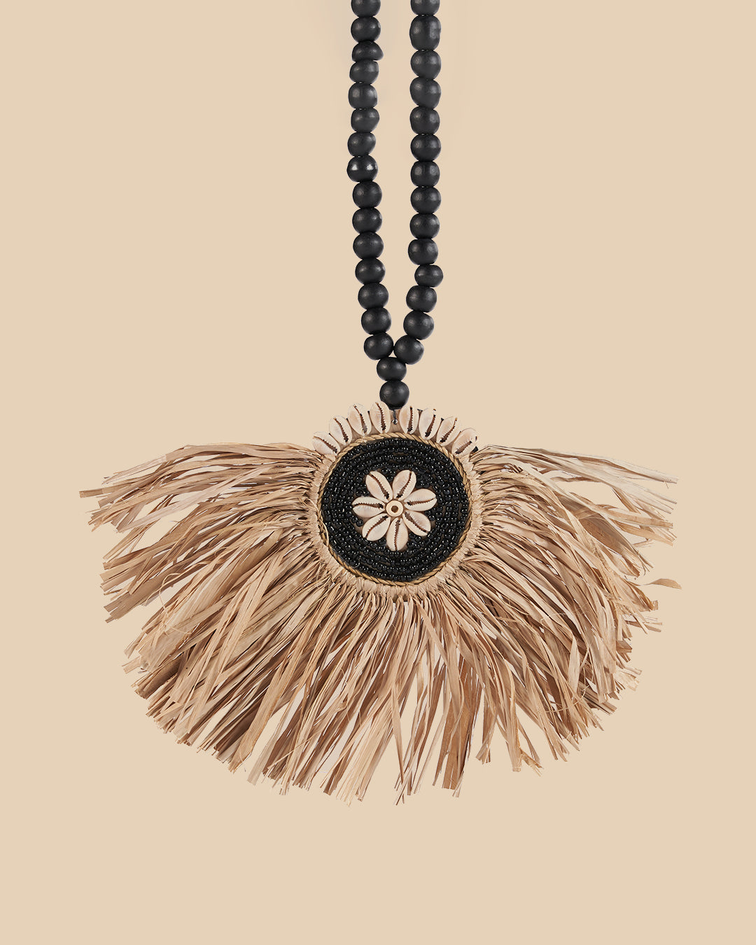 La Nappa Raffia Mahkota - Naturale Nero