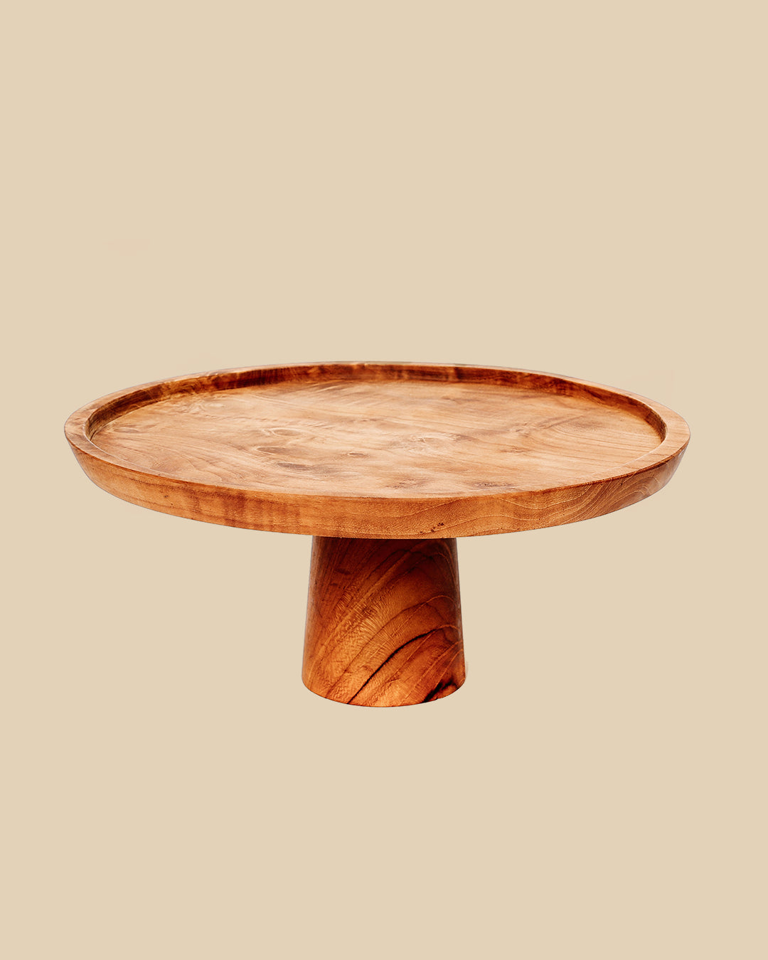 Il Piatto Da Torta In Radice Di Teak - L