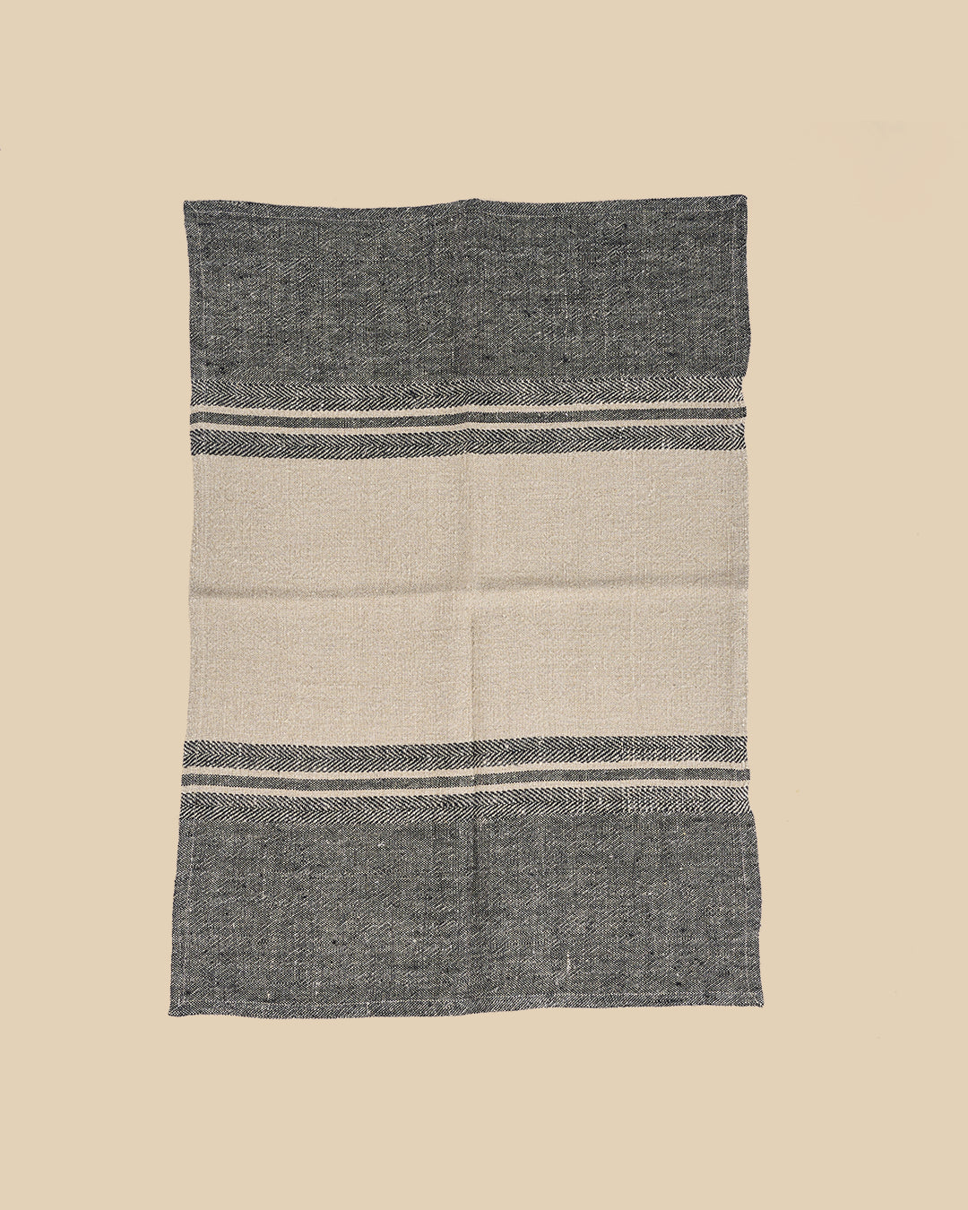 Il Canovaccio Linen Dash - Nero Naturale - 50x70