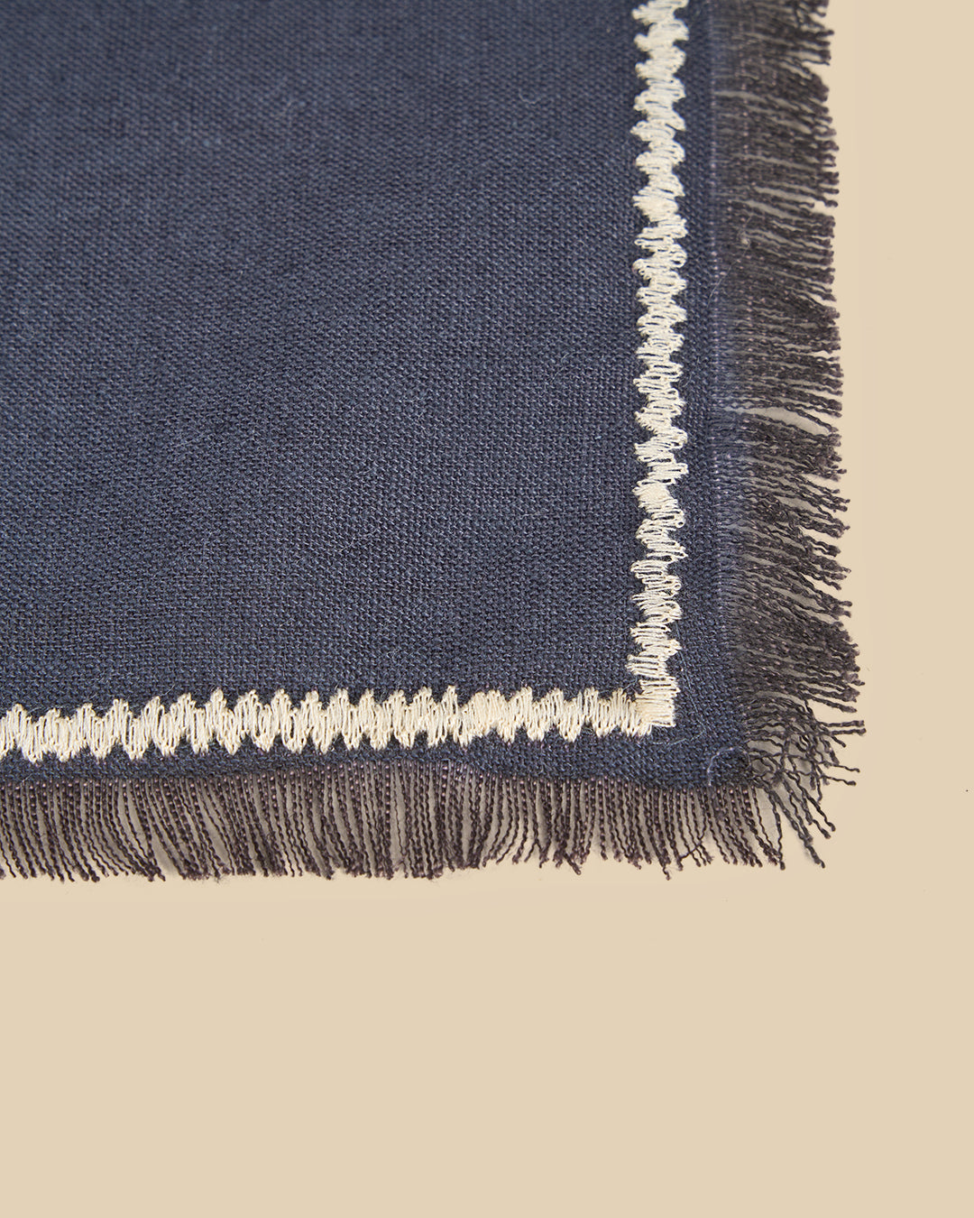 The Tuscany Napkin - Black Natural - 45x45