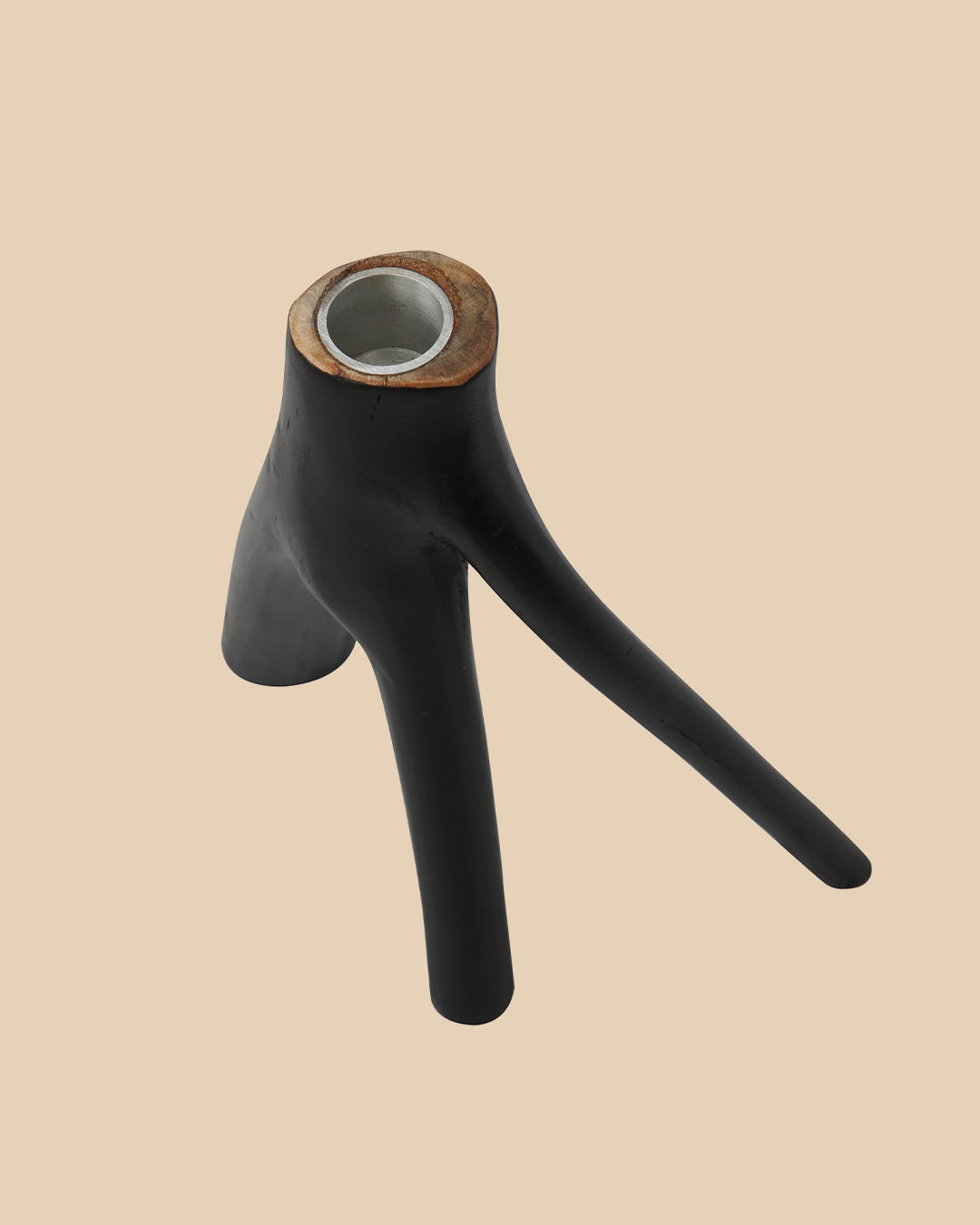 Il Portacandele Triple Twig - Nero